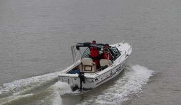 A Chatham-Kent police boat. (Photo by Matt Weverink)