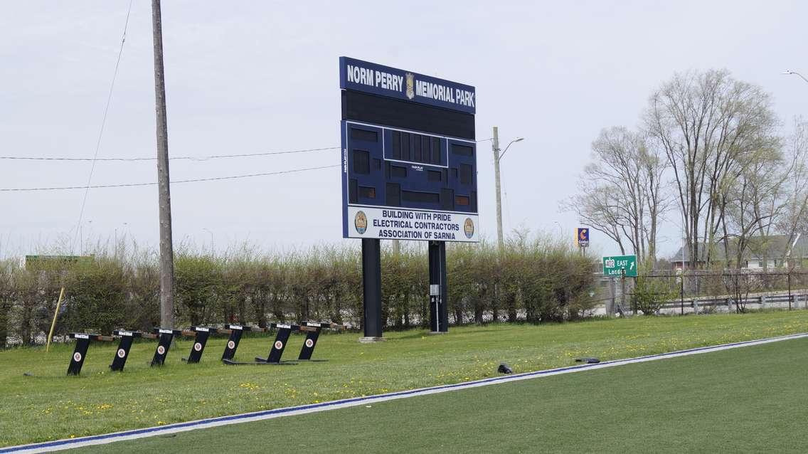 Norm Perry Park in Sarnia. April 29, 2024. (Photo by Natalia Vega)