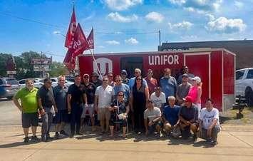 Titan Tool and Die employees represented by Unifor Local 195, August 21, 2025. Photo courtesy Unifor National.