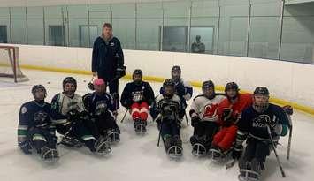 Members of the London Blizzard Sledge Hockey team (Photo from Darlene Hymers)