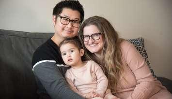 Savannah Lee with her parents Danny and Jacquelyn. Photo provided by London Health Sciences Centre.