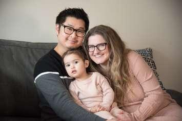 Savannah Lee with her parents Danny and Jacquelyn. Photo provided by London Health Sciences Centre.