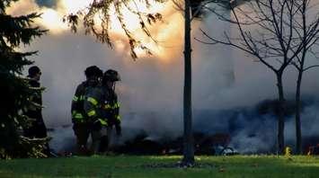 Firefighters at Jackson Park on November 12, 2023. (Photo courtesy of @_OnLocation_)