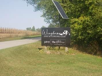 Entrance to Wingham Golf & Curling Club (Photo by Adam Bell)