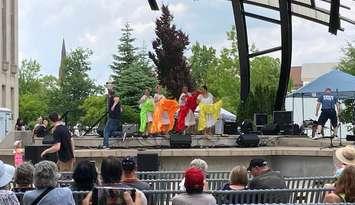 Dancers perform at the Huron Multicultural Festival.