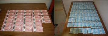 Counterfeit money seized in Hanover Monday (photo submitted by Hanover Police Service)