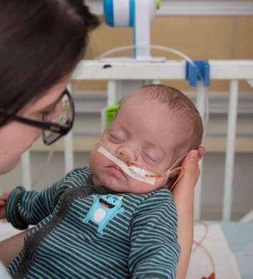 Riley was treated at the Children's Hospital at LHSC after being born at just 23 weeks old (Photo courtesy of Kayla Kreutzberg)