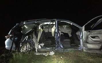 Mapleton Township collision Tuesday, May 16, 2017. (OPP photo)