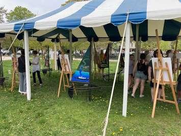 The six iron boats on display in Bayfield. (Photo courtesy of Bob Montgomery)
