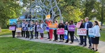 Municipal candidates endorsed by the London and District Labour Council, September 24, 2022. Photo courtesy of Patti Dalton.