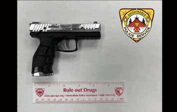 A fake gun seized by Anishinabek Police Service at Kettle Point First Nation - Aug. 4/25 (Photo courtesy of Anishinabek Police Service)