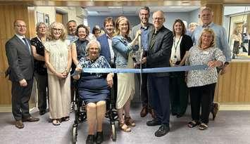 Ribbon cutting for Patient Room Rebuild Project at St. Marys Memorial Hospital (Image from Huron Perth Healthcare Alliance)