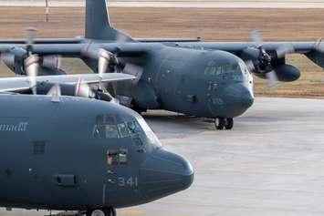 The 60th Anniversary of the CC-130 Hercules, flypast with CF-188 Hornet, at 17 Wing Winnipeg, Manitoba, on the 13-October-2020. Photo by: Corporal Darryl Hepner, 17 OSS Imaging.