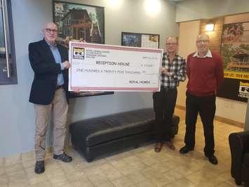 Left to Right: Peter Venema, President of Roya Homes, Klaas Jorristma, Vice-President of Operations, Doug Kuyvenhoven, Executive Vice-Presdient. (Photo by Steve Sabourin)
