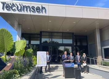 Town of Tecumseh announces $15.1 million grant through the Housing Enabling Water Systems Fund, September 3, 2024. (Photo by Maureen Revait) 