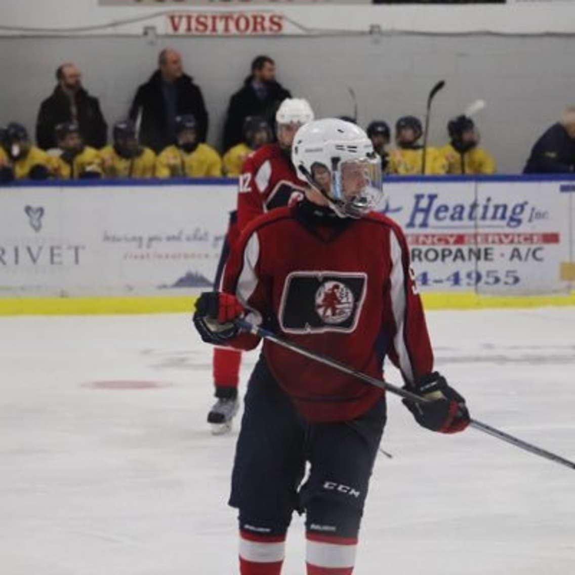 Ethan Allair from the North Bay Trappers Midget AAA program was selected 19th overall by the Sting in the U-18 draft. April 11, 2018. (Photo courtesy of Jake Bourrie from the Sarnia Sting)