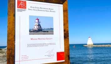 Marine Heritage Society wins award for restoring historic Southampton Range light.  Photo from Marine Heritage Society. 