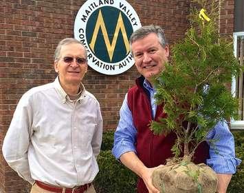 Phil Beard, MVCA General Manager (left) with Allan Thompson. (photo submitted)