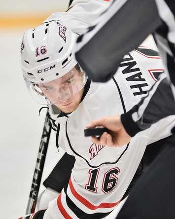 Forward Kevin Hancock of the Owen Sound Attack. Photo by Terry Wilson/OHL Images