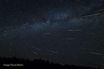 Image of Perseids (Photo via Pierre Martin)