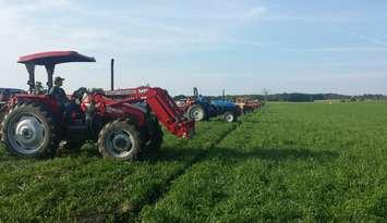 Plowing at the IPM near Harriston in 2016. (Photo by Rodney Hiemstra)