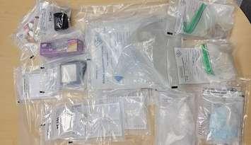 Drugs seized by Grey Bruce OPP during raids on multiple homes in Southgate, June 27, 2025. Photo provided by Grey Bruce OPP