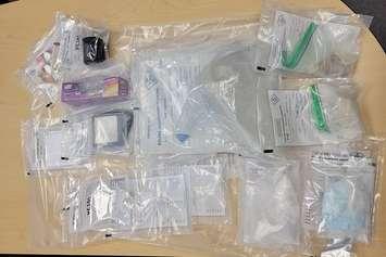 Drugs seized by Grey Bruce OPP during raids on multiple homes in Southgate, June 27, 2025. Photo provided by Grey Bruce OPP