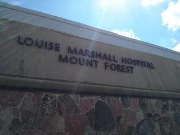 The Louise Marshall Hospital in Mount Forest (BlackburnNews.com file photo)