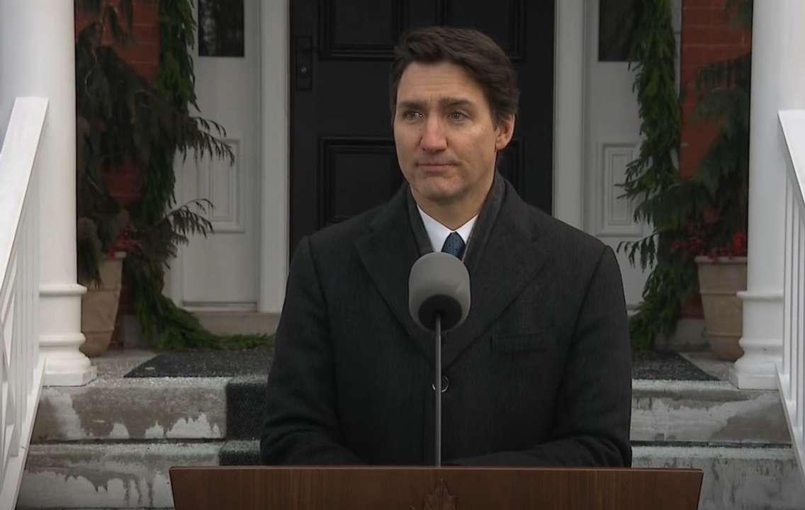 Prime Minister Justin Trudeau announces resignation on January 6, 2025. Image captured from Cable Public Affairs Channel (CPAC).