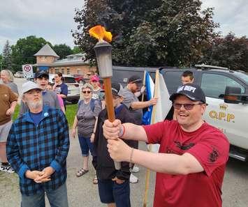 The Ontario Law Enforcement Torch Run (LETR) was held in Huron County on Wednesday, June 5th. Photo from Huron County OPP
