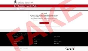 A fraud attempt involving the RCMP website. Image provided by OPP.