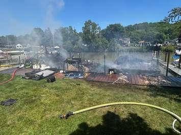 Fire in Port Stanley on June 15, 2024 (Photo by: West Region OPP)