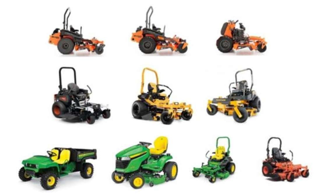 Lawn mowers that use the affected Kawasaki engines (Image courtesy of Health Canada)