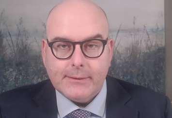 Ontario Liberal Leader Steven Del Duca via Zoom on January 25, 2022. 