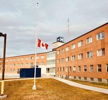 Chatham-Kent Health Alliance pays tribute to lives lost on COVID-19 anniversary. March 11, 2021. (Photo courtesy of CKHA)