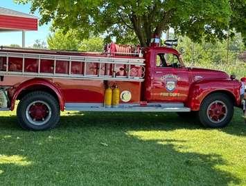 A vintage Corunna fire truck (Photo courtesy of Corunna Volunteer FireFighters Association via Facebook)