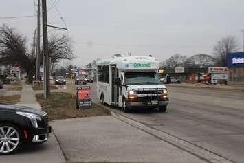 Stock photo of CK Transit bus going down Keil Drive. January 15, 2018. Photo by Greg Higgins)