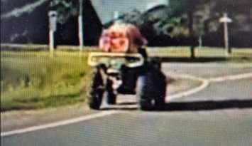 A photo of the ATV and rider (Photo provided by Perth County OPP)