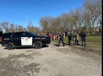 OPP conducting a wellbeing check (Photo by: West Region OPP)