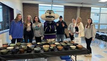 Owen Sound District Secondary School hosted the second annual Empty Bowls event to raise money for OSHaRE in Owen Sound. Photo from BWDSB