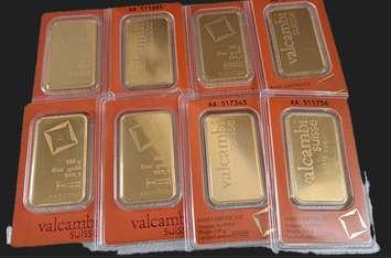 Gold bars purchased as part of a computer scam in Perth East. Photo provided by Perth OPP.