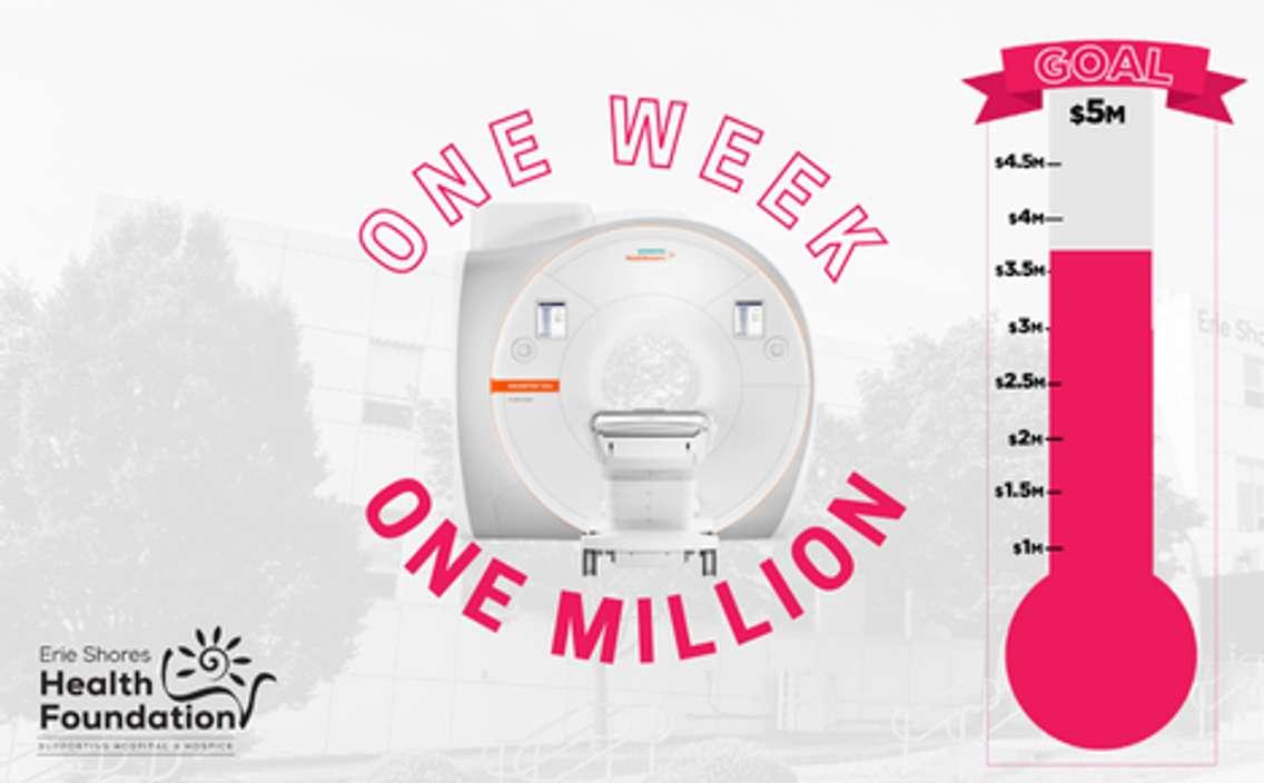 One Week, One Million logo. Courtesy Erie Shores Health Foundation.