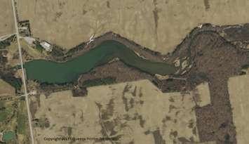 Aerial image of the ABCA's Morrison Dam and trail. (photo submitted) 