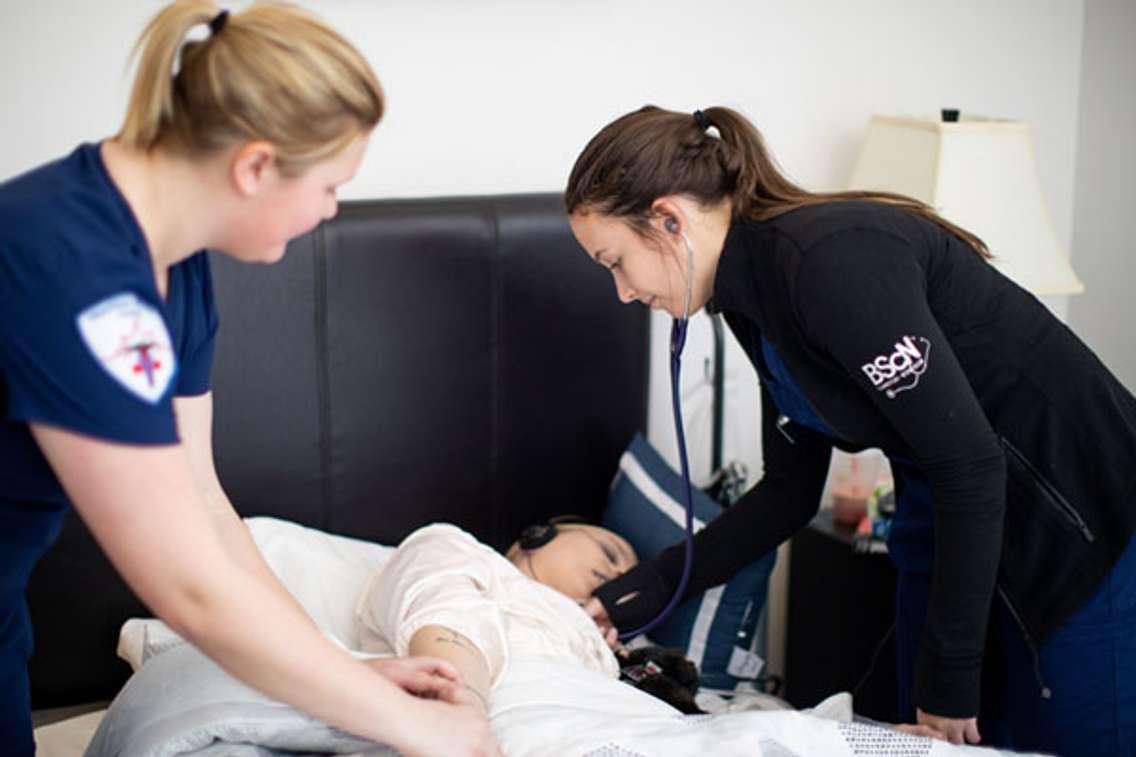 Lambton College students in the PSW and BScN programs. (Photo by Lambton College)