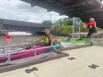 The canoe and kayak launch at Lakeview Park West Beach in the Municipality of Lakeshore, August 21, 2025. (Photo by Maureen Revait) 