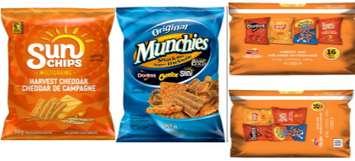 (Photo of Frito Lay Canada products impacted by recall on May 14, 2024 courtesy of Frito Lay Canada)