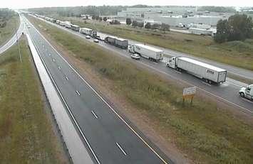Traffic Leading Up To The Bluewater Bridge - Aug 2/17 (Photo Courtesy of www.bluewaterbridge.ca)