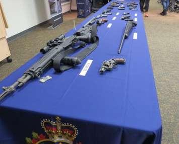 Guns seized by Project SAFE (Photo by Tamara Thornton, Blackburn Media)
