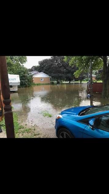 Flooding in Harriston. June 23rd, 2017. Photo courtesy of Jessica Hoover.