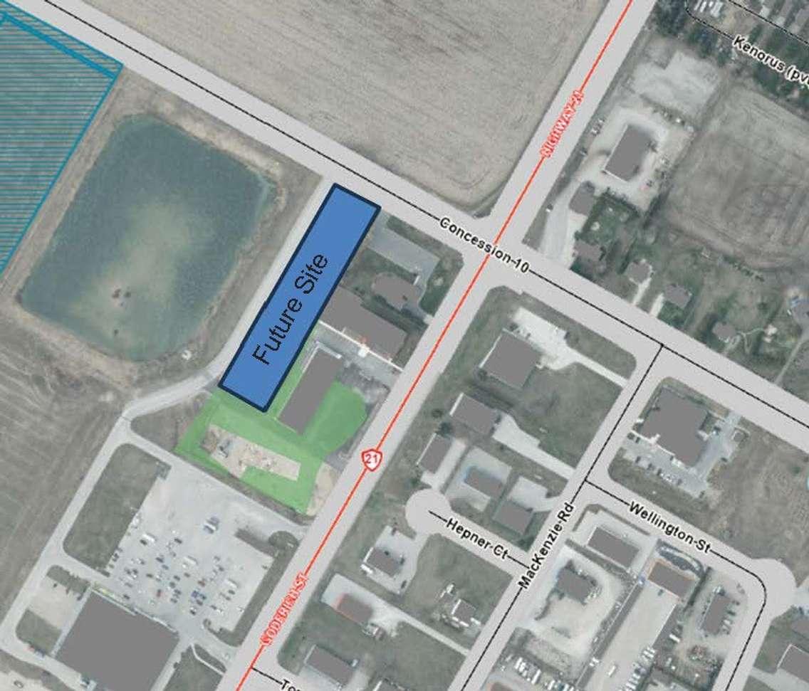 Future site of planned affordable housing in Saugeen Shores.  Image from Saugeen Shores. 